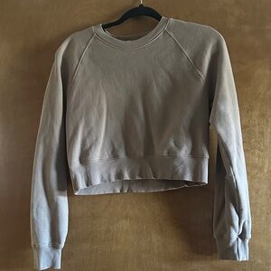 TNA Beige Cropped Sweatshirt